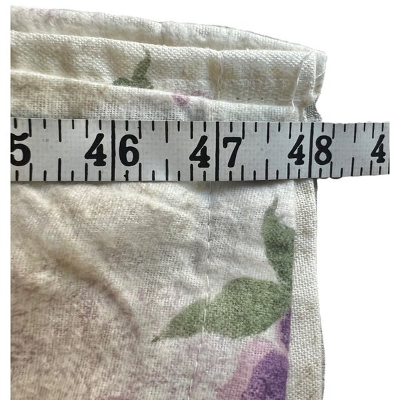 Twin Flannel Sheet 96x68  Purple Violets Pattern 100% Cotton French Country Core - Picture 9 of 10